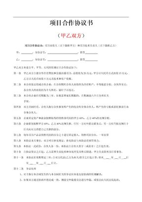 双方、三方项目合作协议书范本