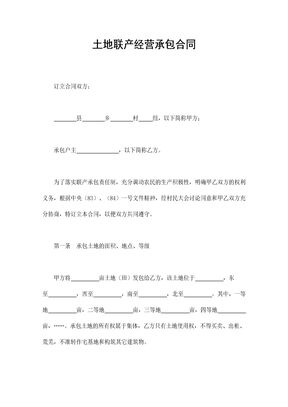 土地联产经营承包合同5