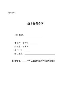 公司技术服务合同范本