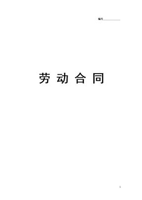 实习生劳动合同（带封面）模板